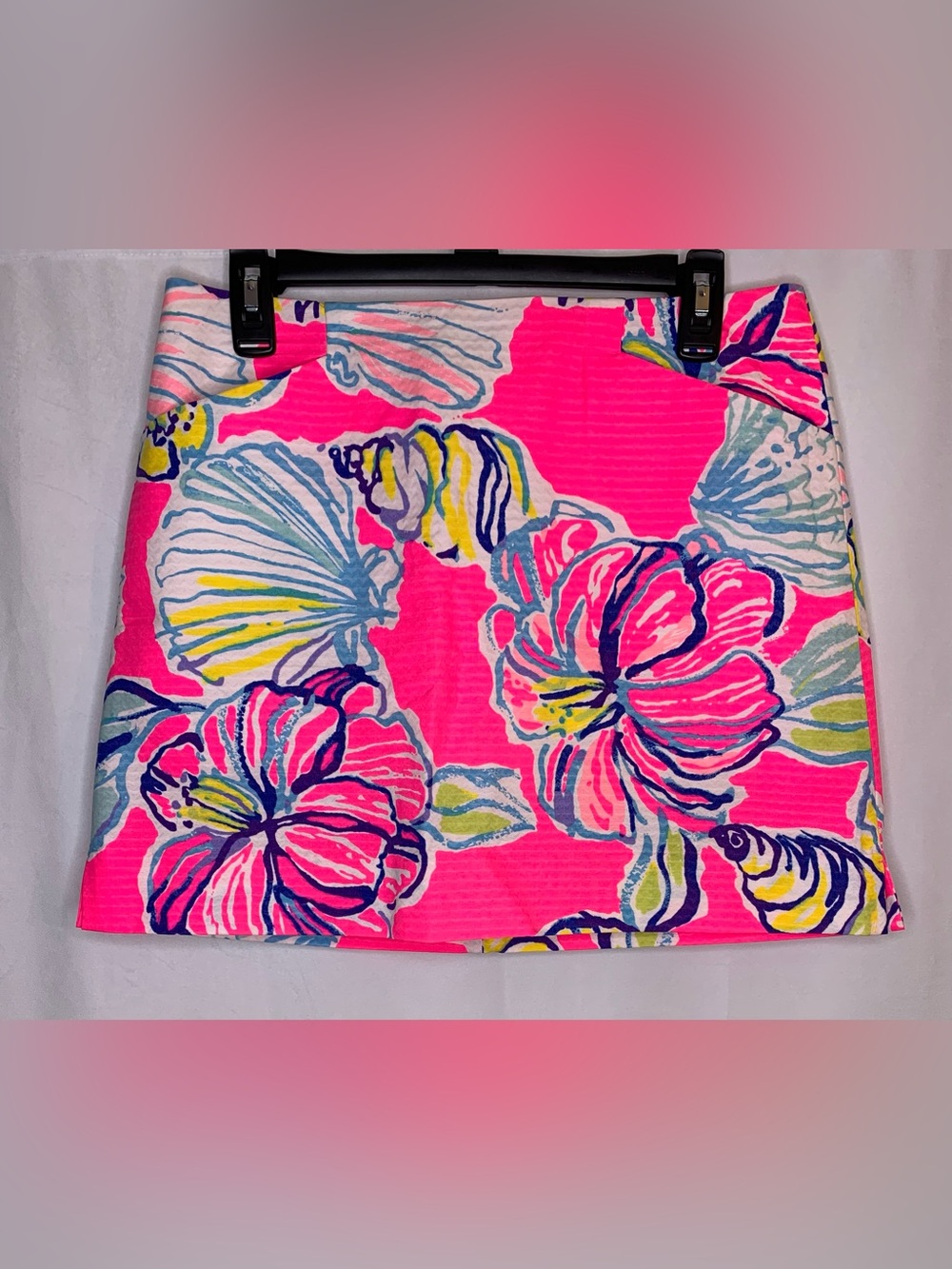 Lilly Pulitzer Marigold skort Swept By The Tides pattern size 4 floral colorful